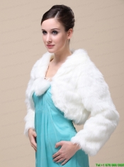 Low Price Rabbit Fur Special Jacket  In Ivory With High-neck