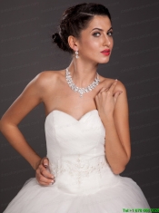 Luxurious Imitation Pearl Ladies' Jewelry Set Including Necklace And Earrings