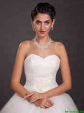 Luxurious Imitation Pearl Ladies' Jewelry Set Including Necklace And Earrings