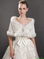 Modest Faux Fur V-neck Wrap / Shawl