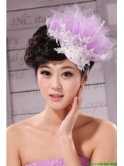 New Headpieces Rhinestone Lavender Net Beading For Party