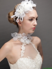 Noble Feather Imitation Pearls Fascinators With Colorful Rhinestones