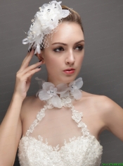 Noble Feather Imitation Pearls Fascinators With Colorful Rhinestones