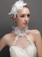 Noble Feather Imitation Pearls Fascinators With Colorful Rhinestones