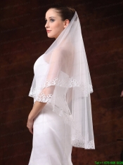 Perfect Applique Edge Organza Wedding Veil