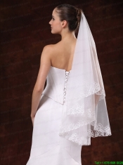 Perfect Applique Edge Organza Wedding Veil