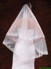 Perfect Applique Edge Organza Wedding Veil