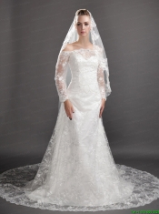 Perfect Lace Appliques Tulle Graceful Wedding Veil