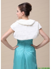 Pretty Faux Fur Special Occasion / Wedding Jacket With Short Sleeves On Sale