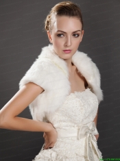 Rabbit Fur Special Occasion Short Sleeves Jacket