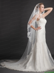 Royal Discount Tulle Bridal Veil With Lace