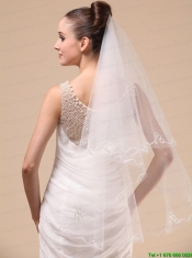 Royal Discount Tulle Ribbon Edge Bridal Veil For Wedding