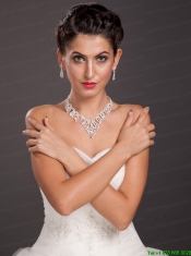 Shimmering Ladies Imitation Pearl Necklace and Earrings Jewelry Set