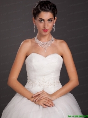 Shimmering Ladies Imitation Pearl Necklace and Earrings Jewelry Set