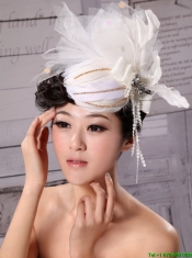 Special Hat Hairpin Tulle Beading Outdoor and Wedding