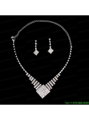 Stunning Crystals Alloy Plated Wedding Jewelry Set Including Necklace And Earrings