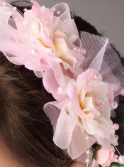 Sweet Baby Pink Imitation Pearls Headpieces For Party