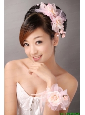 Sweet Baby Pink Imitation Pearls Headpieces For Party