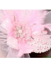Sweet Tulle Feather Side Clamp Diamond Hairpins Birdcage Veils
