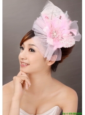 Sweet Tulle Feather Side Clamp Diamond Hairpins Birdcage Veils