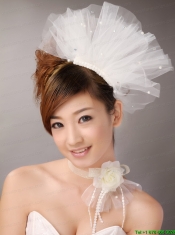 Tulle Hair Combs Imitation Pearls Wedding and Special Occasion