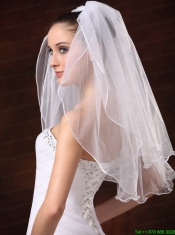 Tulle Ribbon Edge Bridal Veil For Wedding