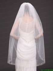 Two-tier Fingertip Wedding Bridal Veil For Wedding Party