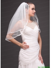 Two-tier Tulle With Ribbon Edge Wedding Veil