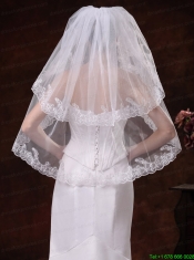 Two-tier With Embroidery Tulle Graceful Wedding Veil