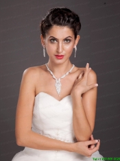 Vintage Style Alloy Crystal Necklace and Earrings Jewelry Set