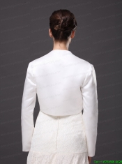 White Satin Jacket For Wedding and Other Occasion With Long Sleeves