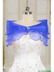 Detachable Beading and Ruffles Royal Blue Sweet 16 Dresses
