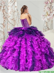 Detachable Multi Color Sweet 16 Dresses with Beading and Ruffles for 2015