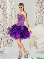 Detachable Multi Color Sweet 16 Dresses with Beading and Ruffles for 2015