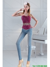 The Super Hot Beading Corset in Burgandy