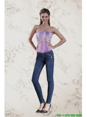 2015 Fashionable Strapless Multi Color Corset
