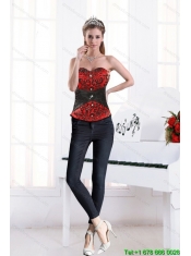 2015 Multi-color Sweetheart Beading Corset With Appliques in High Quality