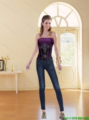 2015 New Style Multi Color Strapless Corset with Beading