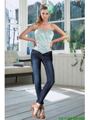 Beautiful Apple Green Sweetheart Corset with Beading