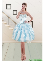 2015 Most Popular Sweetheart Junior Dresses with Appliques and Ruffles