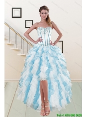2015 Most Popular Sweetheart Junior Dresses with Appliques and Ruffles