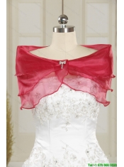 Wholesale Sweetheart 2015 Red Quinceanera Dress with Embroidery and Pick Ups