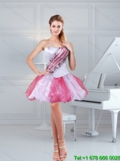 2015 Best Multi Color Quinceanera Dress with Beading and Ruffles