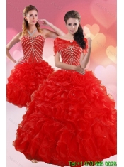 2015 Best Quinceanera Dresses With Beading and Ruffles
