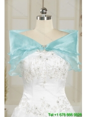 2015 Best Strapless Floor Length Multi Color Quinceanera Gown with Bowknot