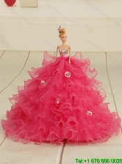 2015 Best Sweep Train Multi Color Quince Dresses with Embroidery