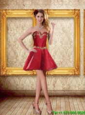 2015 Best Wine Red Sweetheart Quinceanera Dresses with Embroidery and Pick Ups