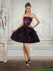 2015 Classical Strapless Multi Color Quinceanera Dress with Ruffles and Embroidery