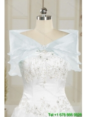 2015 Strapless Floor Length Appliques Quince Dresses