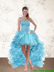 Best Beaded Sweetheart Multi Color Quinceanera Dress with Ruffles